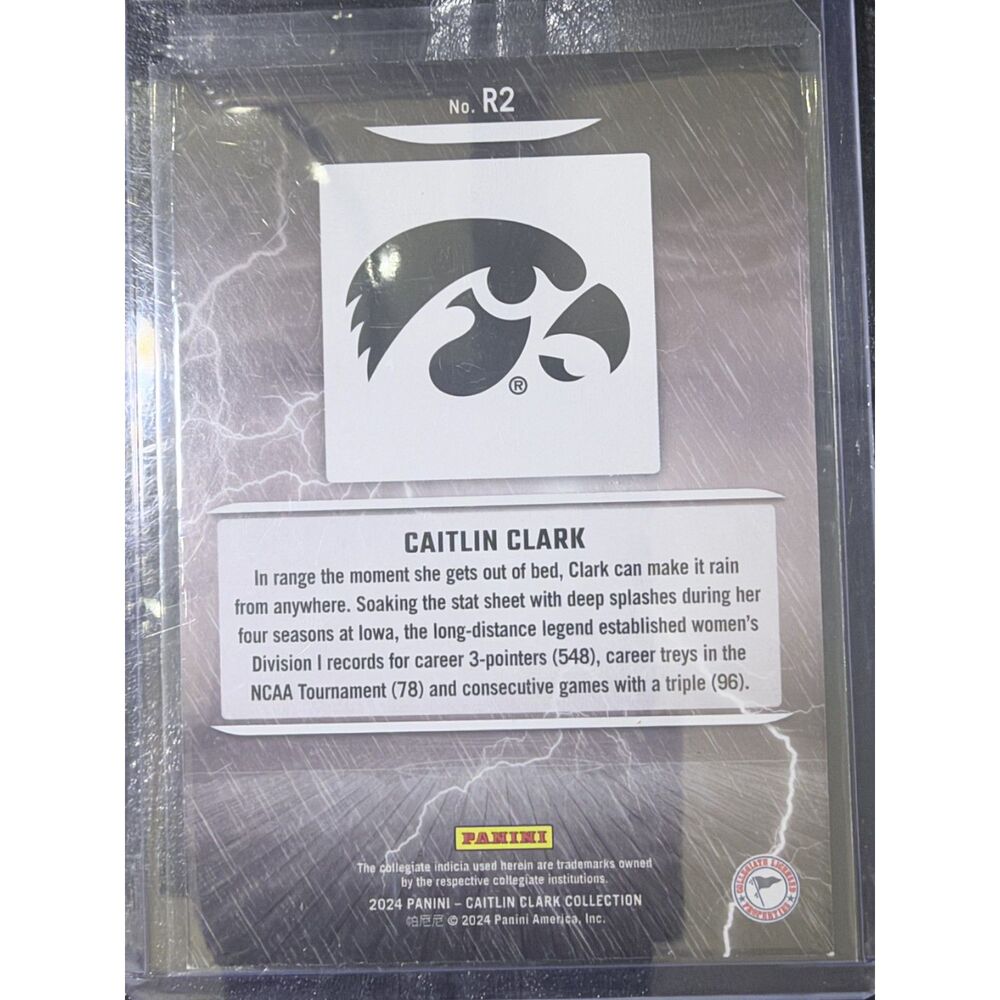 2024 Panini Caitlin Clark Collection Raining 3s #R2 Iowa Hawkeyes - Picture 2 of 2